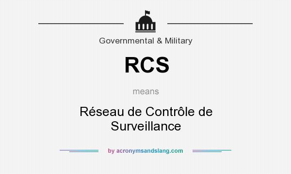 What does RCS mean? It stands for Réseau de Contrôle de Surveillance