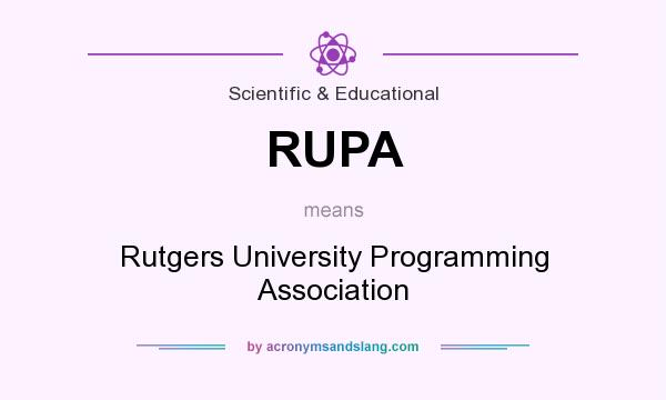 What does RUPA mean? It stands for Rutgers University Programming Association