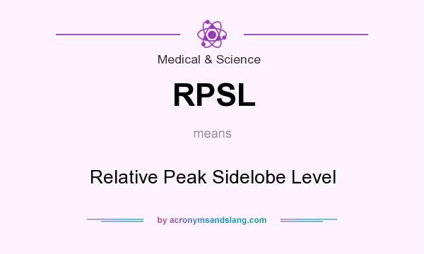 What does RPSL mean? It stands for Relative Peak Sidelobe Level
