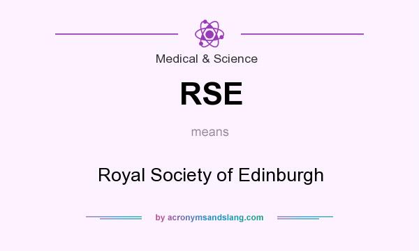 What does RSE mean? It stands for Royal Society of Edinburgh