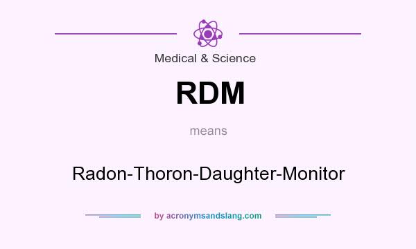 What does RDM mean? It stands for Radon-Thoron-Daughter-Monitor