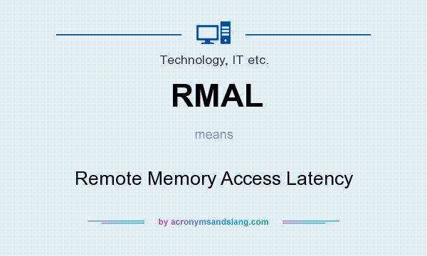 What does RMAL mean? It stands for Remote Memory Access Latency