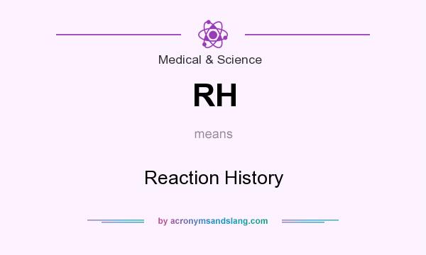 What does RH mean? It stands for Reaction History