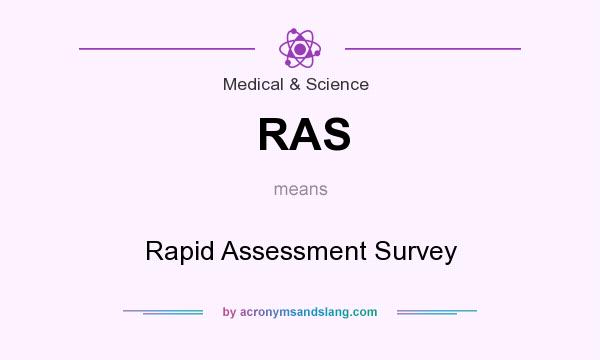What does RAS mean? It stands for Rapid Assessment Survey