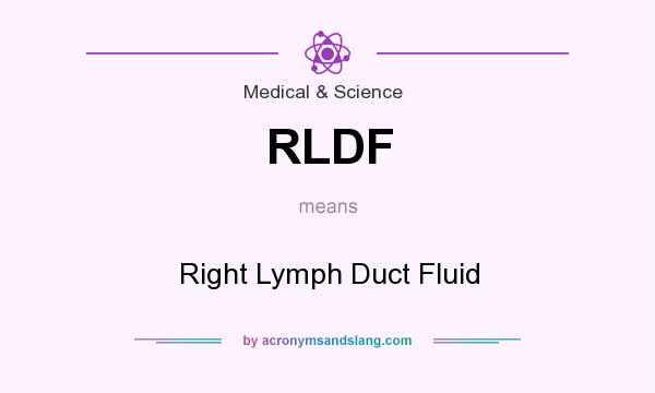 What does RLDF mean? It stands for Right Lymph Duct Fluid