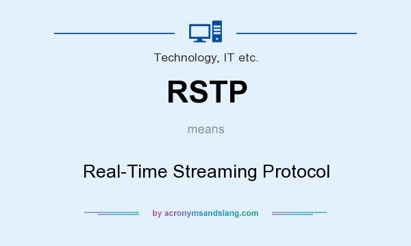 What does RSTP mean? It stands for Real-Time Streaming Protocol