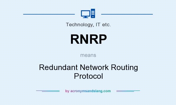 What does RNRP mean? It stands for Redundant Network Routing Protocol