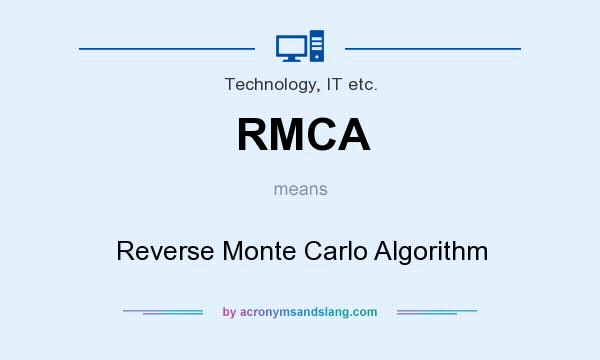 What does RMCA mean? It stands for Reverse Monte Carlo Algorithm