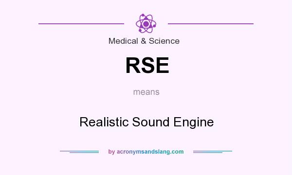 What does RSE mean? It stands for Realistic Sound Engine