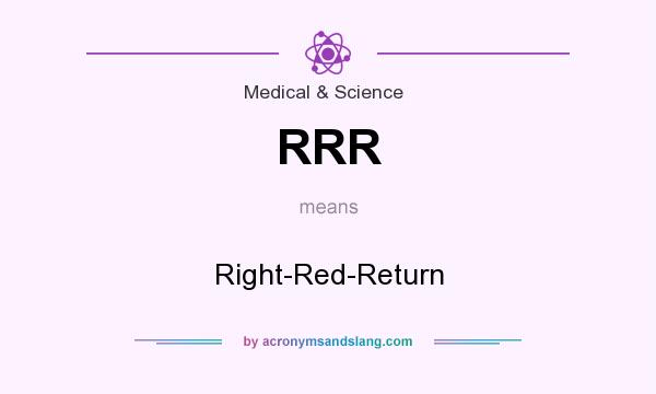 What does RRR mean? It stands for Right-Red-Return