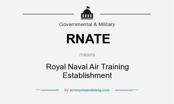 What does RNATE mean? It stands for Royal Naval Air Training Establishment