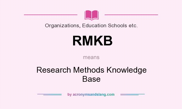 What does RMKB mean? It stands for Research Methods Knowledge Base