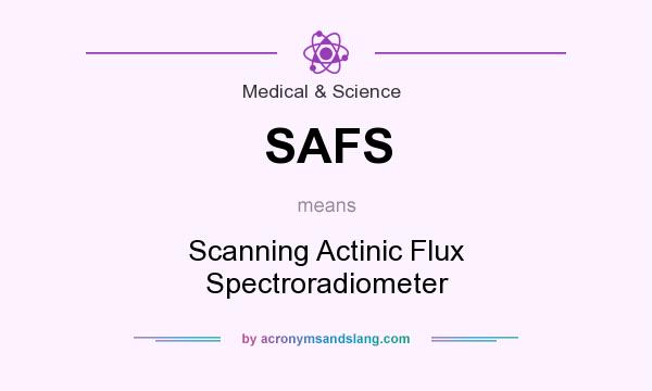 What does SAFS mean? It stands for Scanning Actinic Flux Spectroradiometer