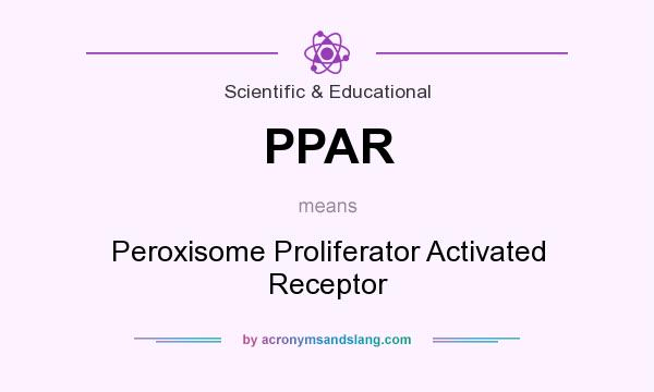 What does PPAR mean? It stands for Peroxisome Proliferator Activated Receptor