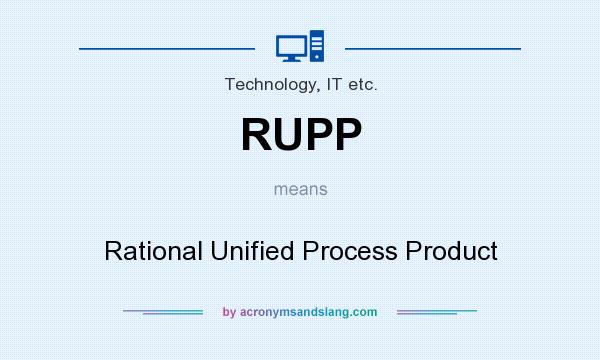What does RUPP mean? It stands for Rational Unified Process Product