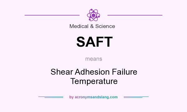 What does SAFT mean? It stands for Shear Adhesion Failure Temperature