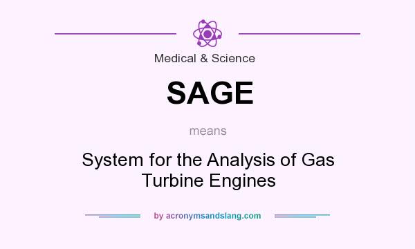 What does SAGE mean? It stands for System for the Analysis of Gas Turbine Engines