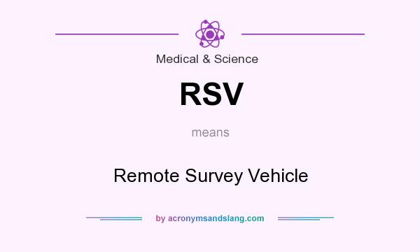 What does RSV mean? It stands for Remote Survey Vehicle