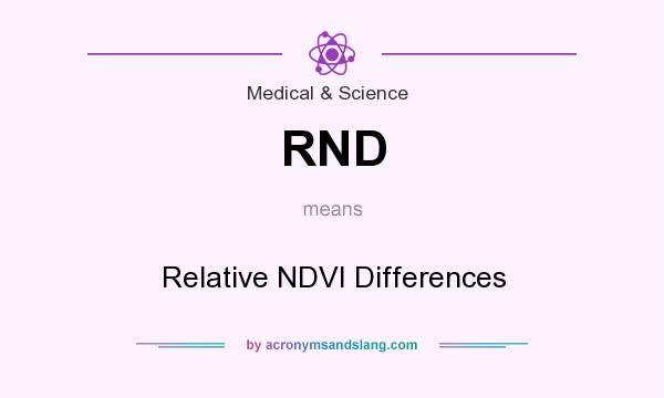 What does RND mean? It stands for Relative NDVI Differences