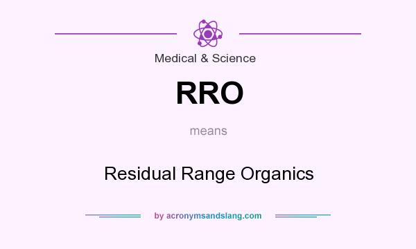What does RRO mean? It stands for Residual Range Organics
