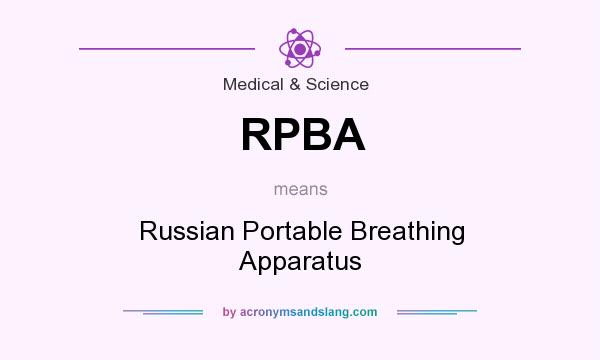 What does RPBA mean? It stands for Russian Portable Breathing Apparatus