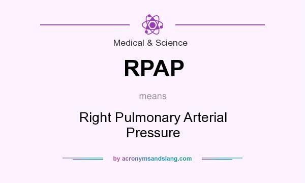 What does RPAP mean? It stands for Right Pulmonary Arterial Pressure