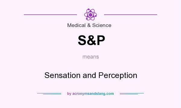 What does S&P mean? It stands for Sensation and Perception