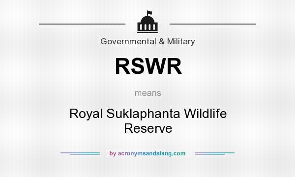 What does RSWR mean? It stands for Royal Suklaphanta Wildlife Reserve