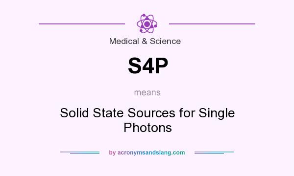 What does S4P mean? It stands for Solid State Sources for Single Photons