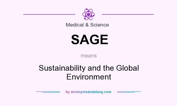 What does SAGE mean? It stands for Sustainability and the Global Environment