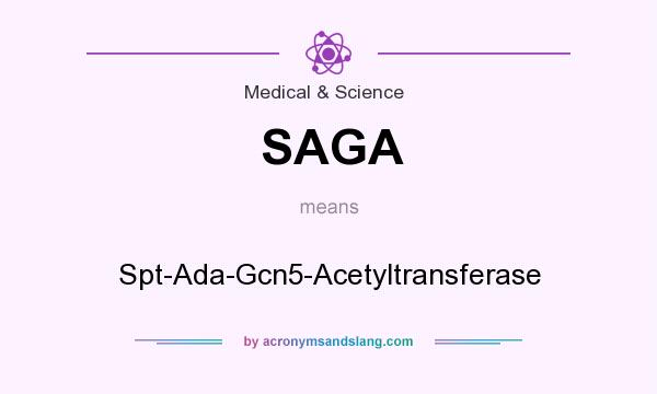 What does SAGA mean? It stands for Spt-Ada-Gcn5-Acetyltransferase