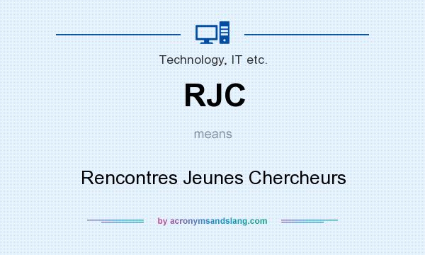 What does RJC mean? It stands for Rencontres Jeunes Chercheurs