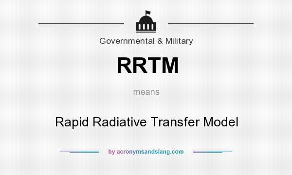 What does RRTM mean? It stands for Rapid Radiative Transfer Model