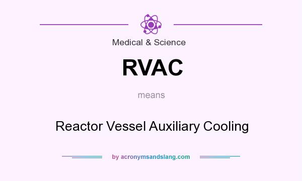 What does RVAC mean? It stands for Reactor Vessel Auxiliary Cooling