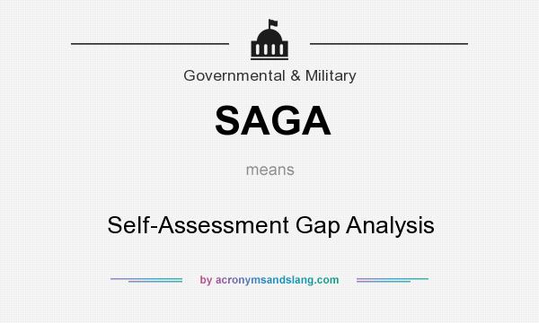 What does SAGA mean? It stands for Self-Assessment Gap Analysis