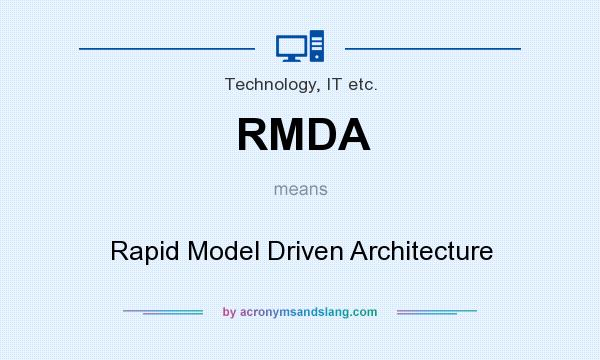 What does RMDA mean? It stands for Rapid Model Driven Architecture
