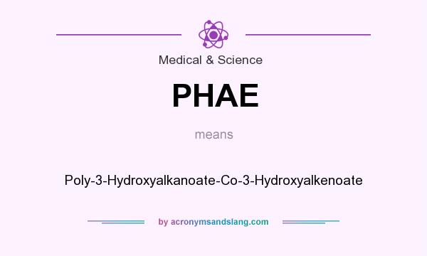 What does PHAE mean? It stands for Poly-3-Hydroxyalkanoate-Co-3-Hydroxyalkenoate