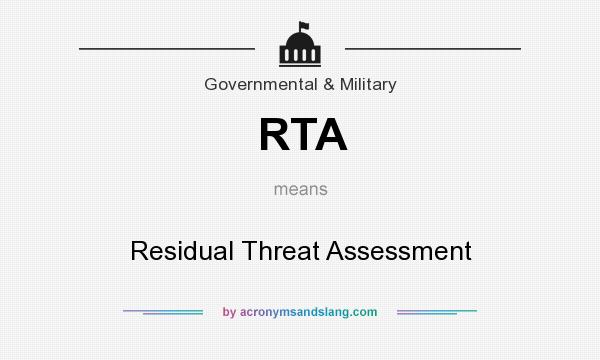 What does RTA mean? It stands for Residual Threat Assessment