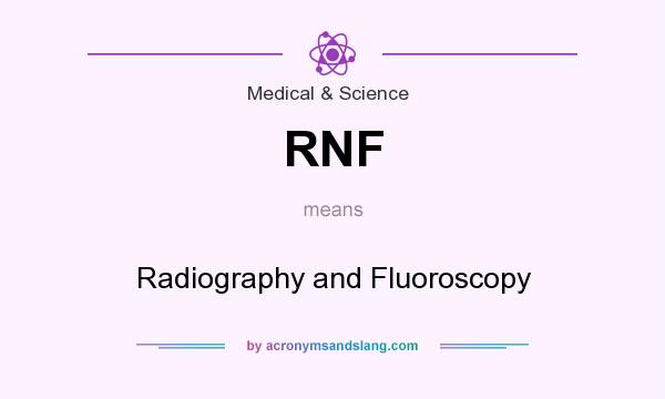 What does RNF mean? It stands for Radiography and Fluoroscopy