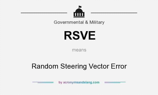 What does RSVE mean? It stands for Random Steering Vector Error