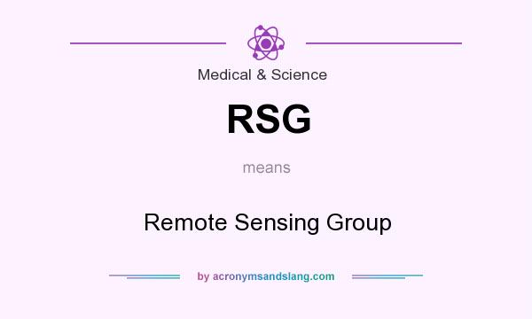 What does RSG mean? It stands for Remote Sensing Group
