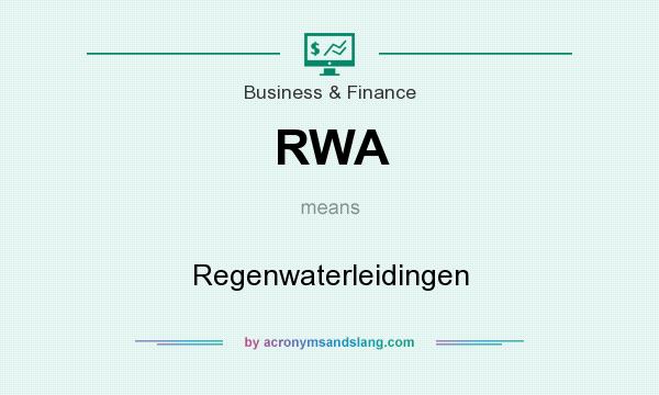 What does RWA mean? It stands for Regenwaterleidingen