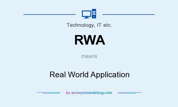 What does RWA mean? It stands for Real World Application