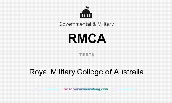 What does RMCA mean? It stands for Royal Military College of Australia