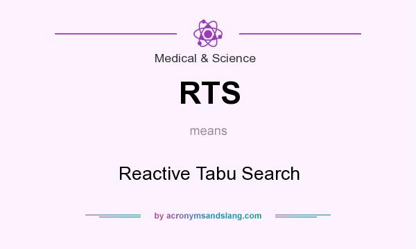 What does RTS mean? It stands for Reactive Tabu Search