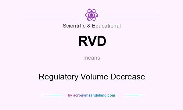 What does RVD mean? It stands for Regulatory Volume Decrease