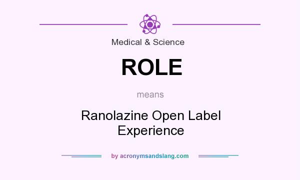 What does ROLE mean? It stands for Ranolazine Open Label Experience