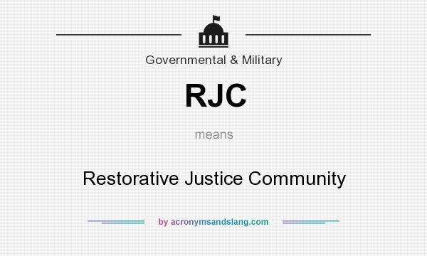What does RJC mean? It stands for Restorative Justice Community