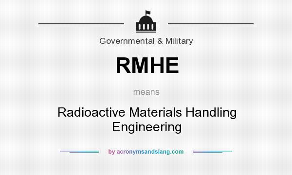 What does RMHE mean? It stands for Radioactive Materials Handling Engineering
