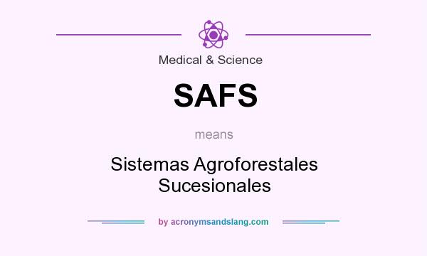What does SAFS mean? It stands for Sistemas Agroforestales Sucesionales